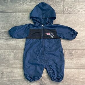 Mighty Mac Sports NFL New England Patriots 6-9m Infant Hooded Windsuit